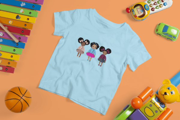 Afro 3 Girls T-shirt - Image 5