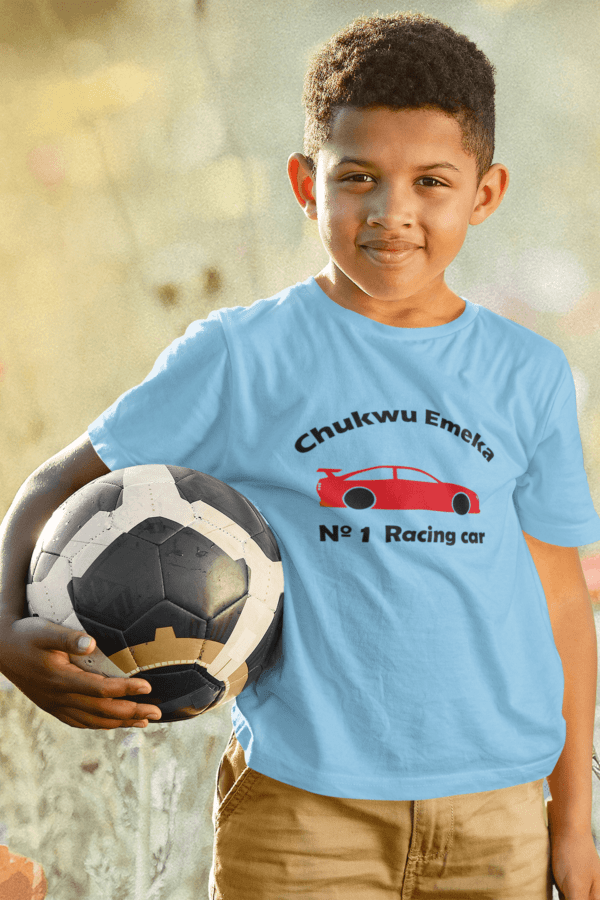 Chukwu Emeka Red racing car boy's T-shirt