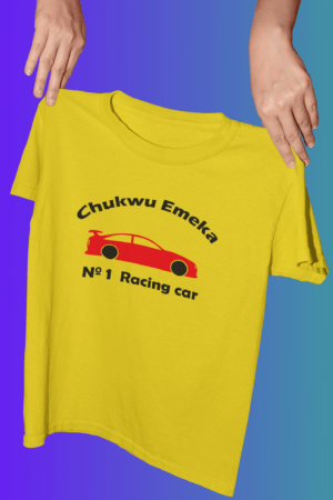 Chukwu Emeka Red racing car boy’s T-shirt