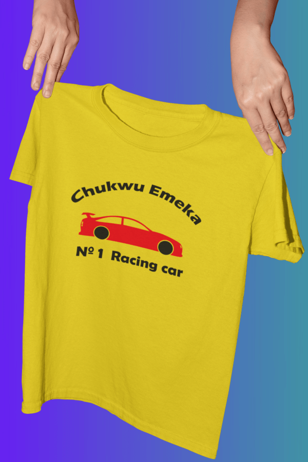 Chukwu Emeka Red racing car boy's T-shirt – Bild 2